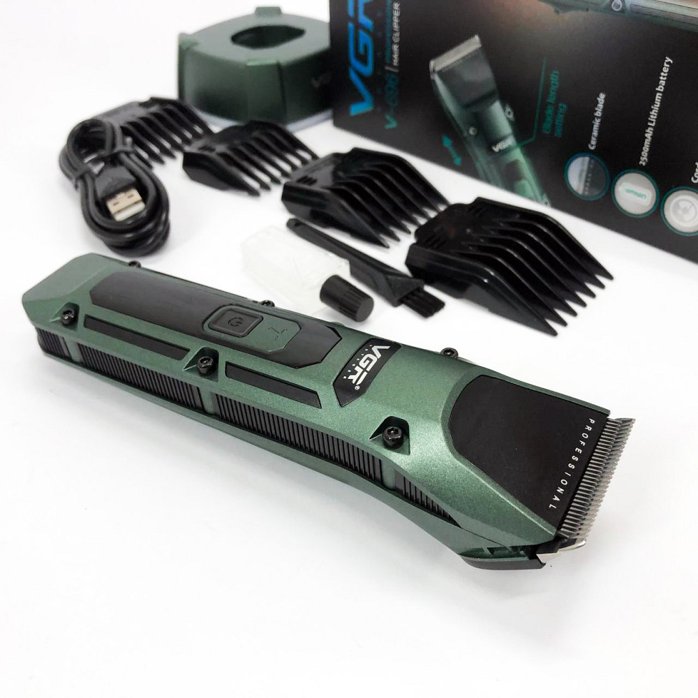 Професійна акумуляторна машинка Акумулятор VGR V-696, Універсальна машинка для стрижки голови та бороди BX-82 Львів - фото 5