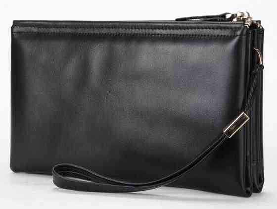 Чоловіча барсетка на зап'ястя зі шкіри Чорна (Vintage) Київ