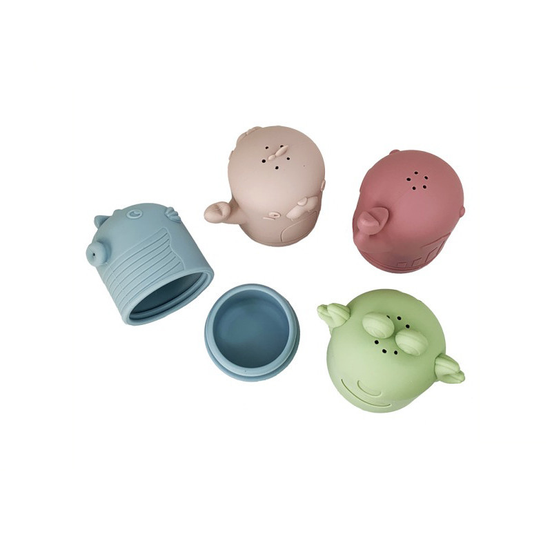 Набір силіконових іграшок для купання "Морські мешканці" MGZ-0927, 4 штуки Вінниця - фото 2