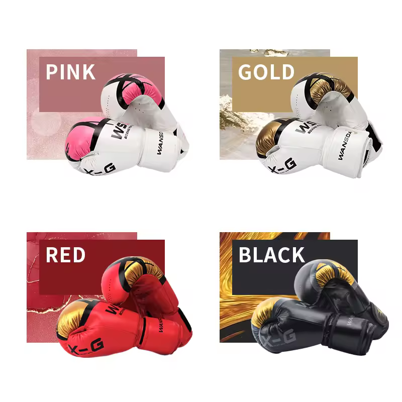 Боксерские перчатки 10Oz, красно-золотые, для тренировок Киев - изображение 1