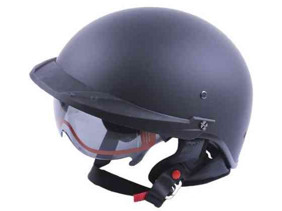 Шлем мотоциклетный MD-513-1, черный матовый с черным стеклом, size M Мукачево