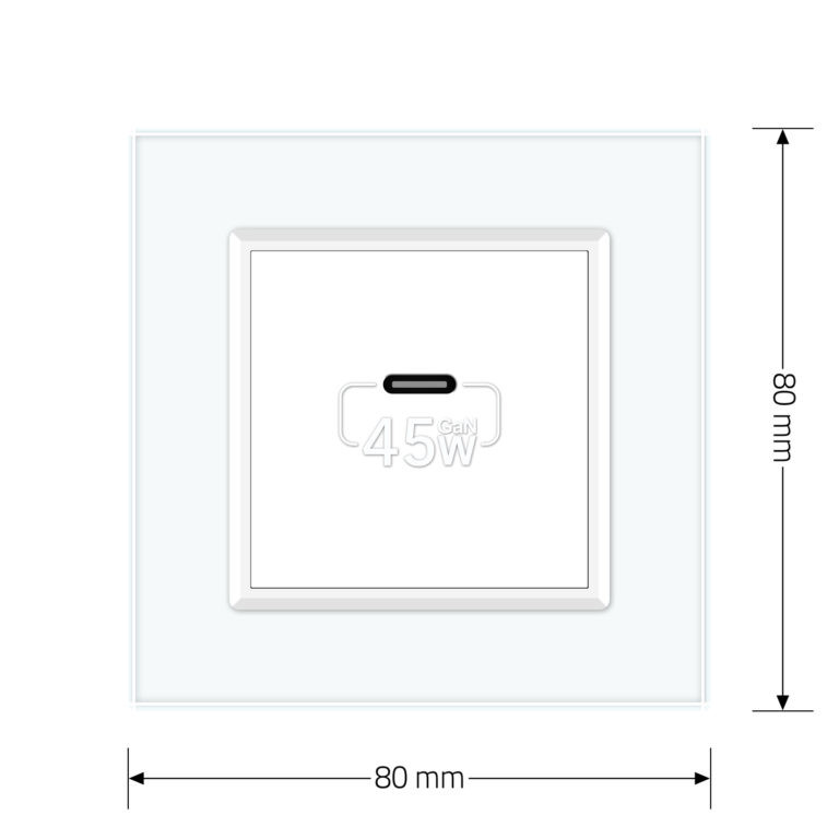 LIVOLO Розетка USB Type-C з Power Delivery 45W Livolo білий (VL-C7-FCUC-2WP) Коломия - фото 4