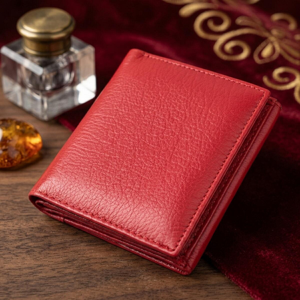 Удобный кошелек для женщин из натуральной кожи ST Leather 22710 Красный Киев - изображение 14