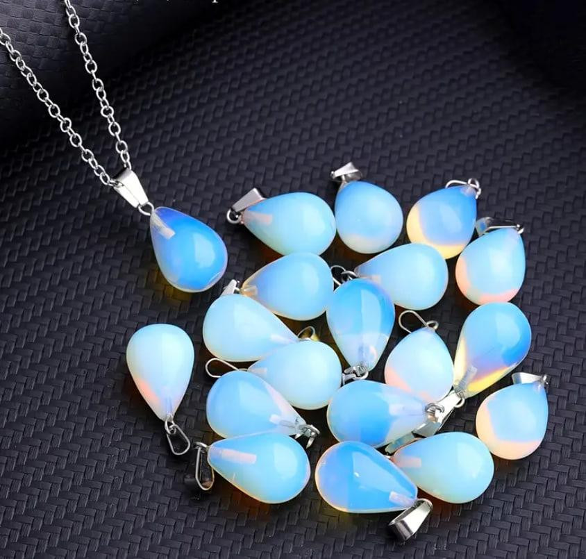 Подвеска в форме капли из опала, камень для украшений и кулонов, 2.2×1.3 см Киев - изображение 1