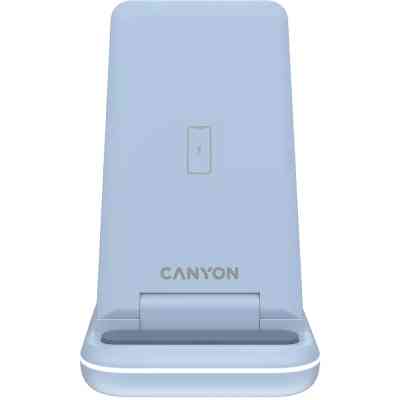 Зарядное устройство Canyon WS-304 Foldable 3in1 Wireless charger Blue (CNS-WCS304BL) Винница
