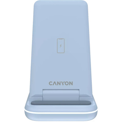 Зарядний пристрій Canyon WS-304 Foldable 3in1 Wireless charger Blue (CNS-WCS304BL) Вінниця - фото 2