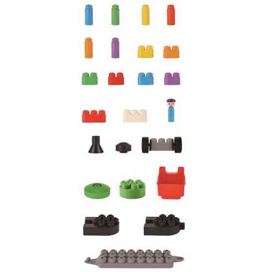 Конструктор PolyM Веселковий поїзд з цифрами 63 деталі (760022) Харків