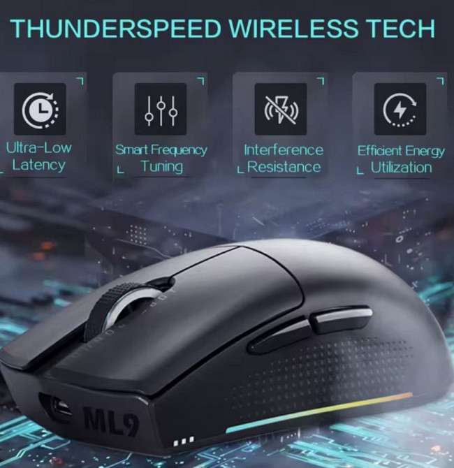 НОВИНКА ігрова мишка ‼️ THUNDEROBOT ML901 ‼️ black ‼️ paw 3395 ‼️ Харків - фото 1