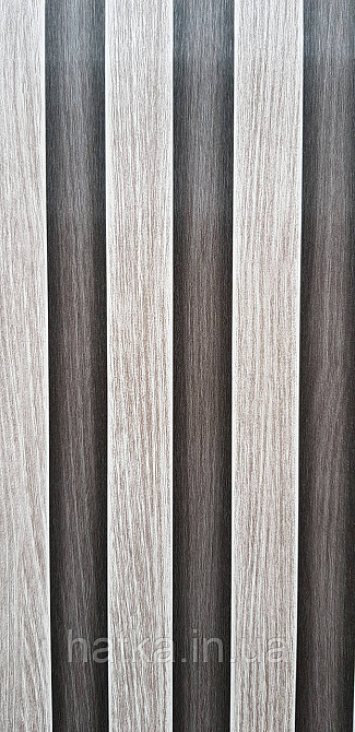 Шпалери вінілові на флізеліні AdaWall Omega1.06х10 смуги 3д під стінову панель чорні 23211-3 Київ - фото 3