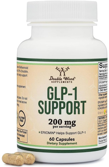 Підтримка GLP‑1 для апетиту та метаболізму Double Wood GLP-1 Support (Eriomin® Standartized to 70% Eriocitrin) 200 mg, 60 capsules Луцьк - фото 1