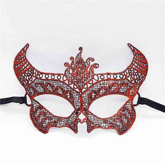 Маска маскарадна 22 на 13 см червоний Київ