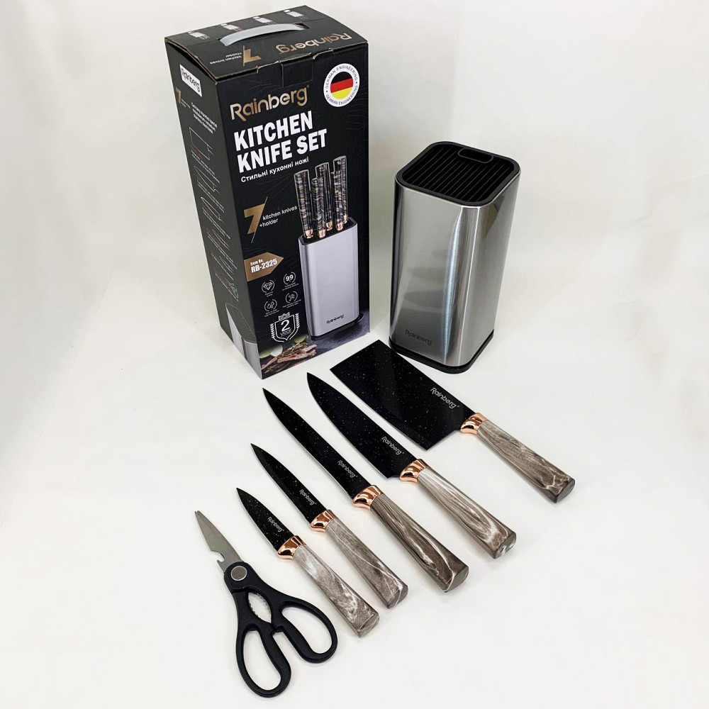 Універсальний набір ножів, Професійний кухонний набір ножів, Кухонні ножі для нарізання YM-11 Львів - фото 2