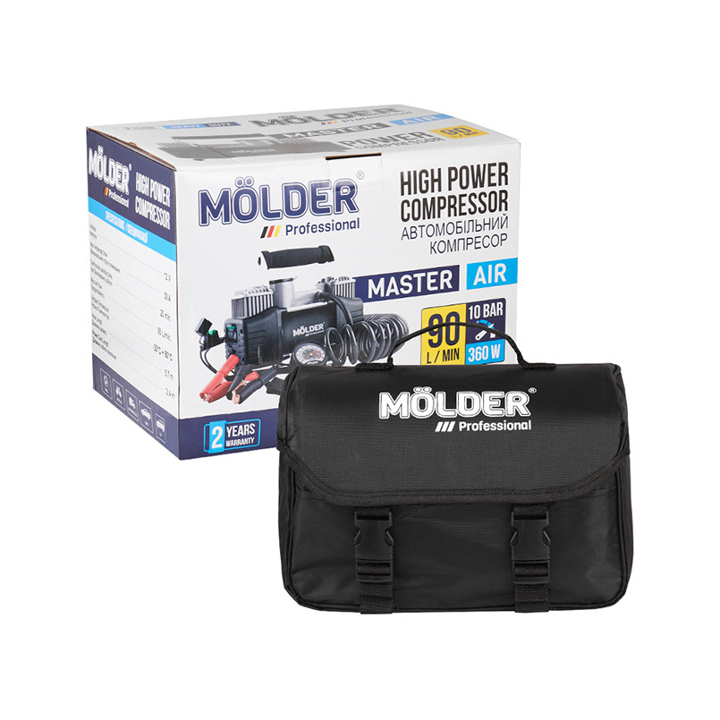 Компресор автомобільний Molder Master Air 12В 10Атм 90л/хв із зажимами АКБ Львів - фото 7