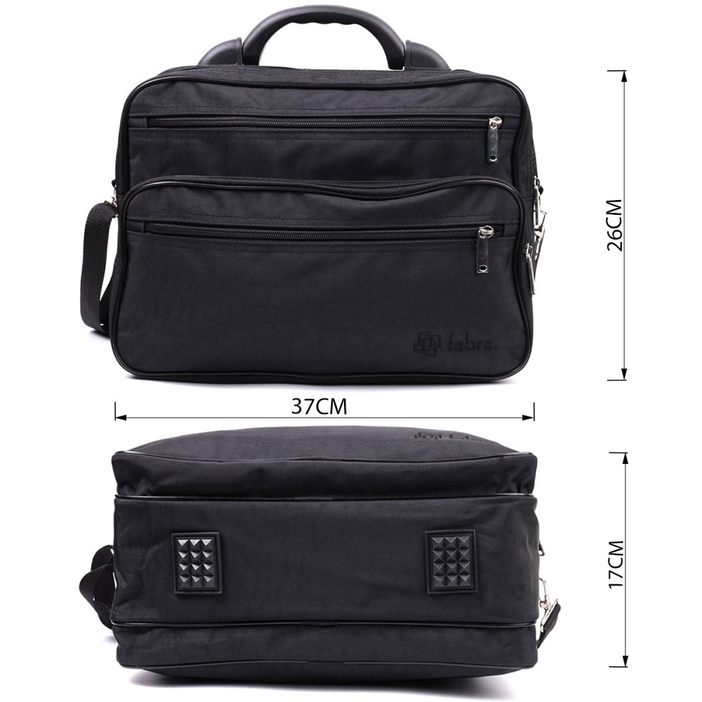 Мужская сумка с надежной пластиковой ручкой из полиэстера FABRA 22587 Черный Киев - изображение 5