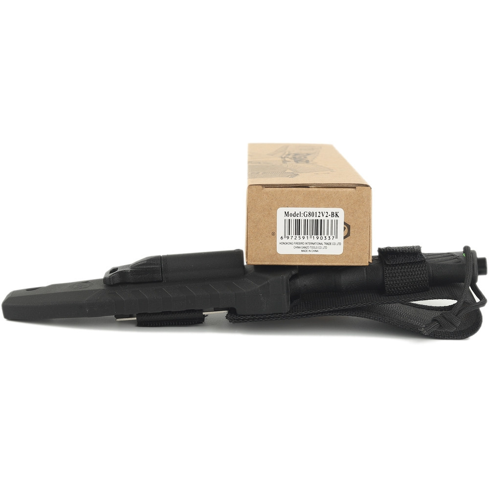 Нож Ganzo G8012V2-BK черный (G8012V2-BK) с паракордом Киев - изображение 9