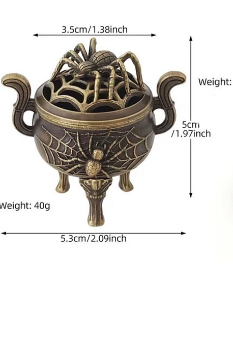 Кадильниця з павуком бронзова, підставка для пахощів, тримач для конусних ароматичних паличок, декор готичний Київ - фото 4