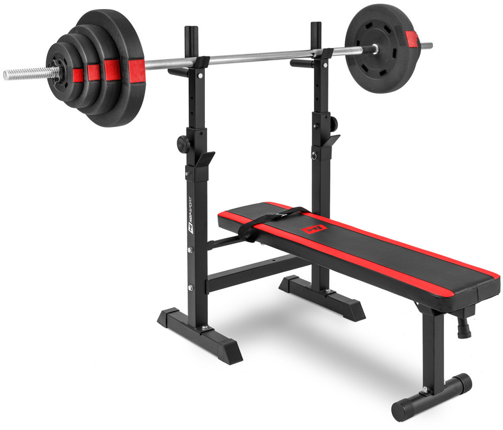 Набір Hop-Sport Premium 69кг з лавою HS-1080 та штангою Киев - изображение 6