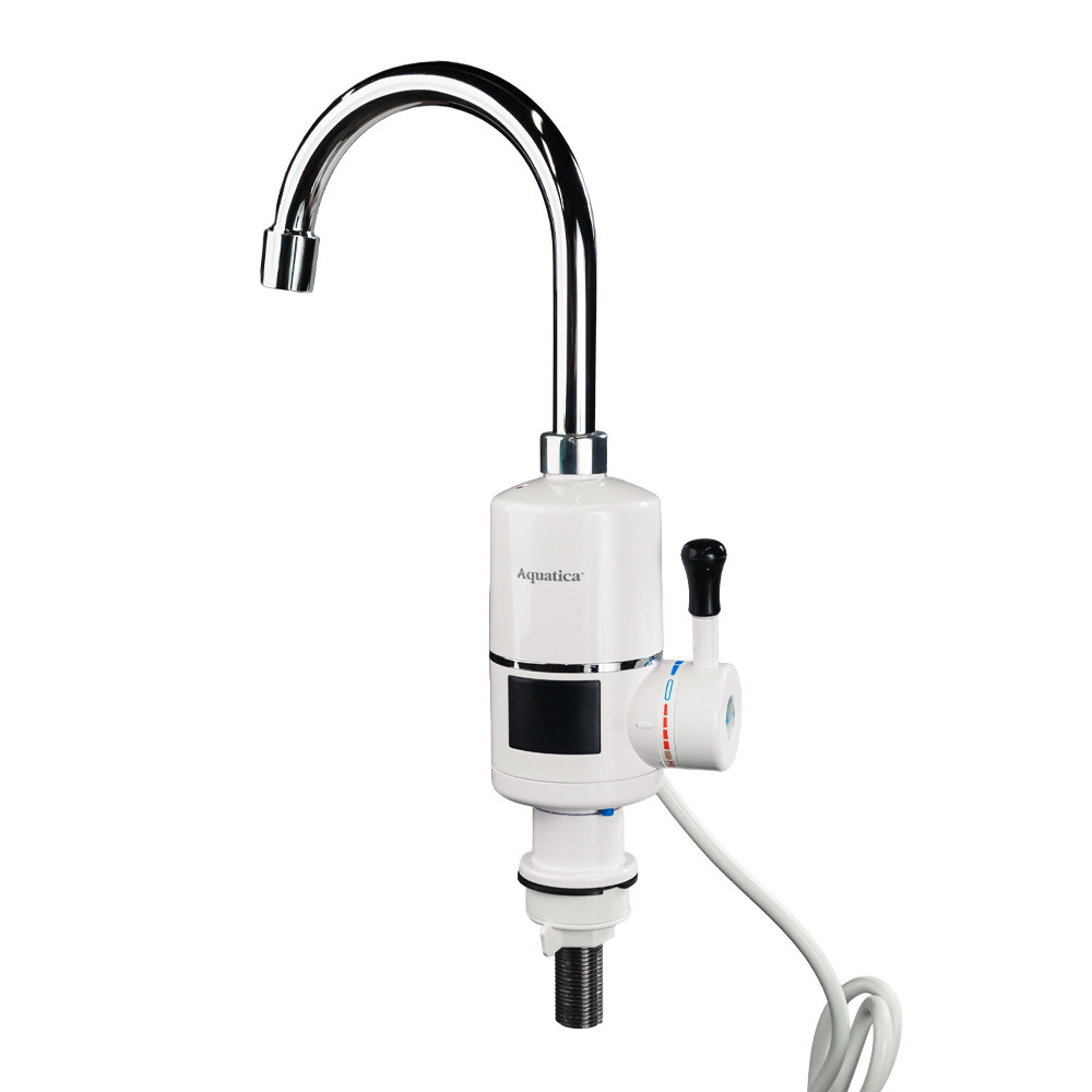 AQUATICA Кран-водонагреватель проточный s96 3.3кВт для кухни излив ухо на гайке с индикатором и Коломия - фото 7
