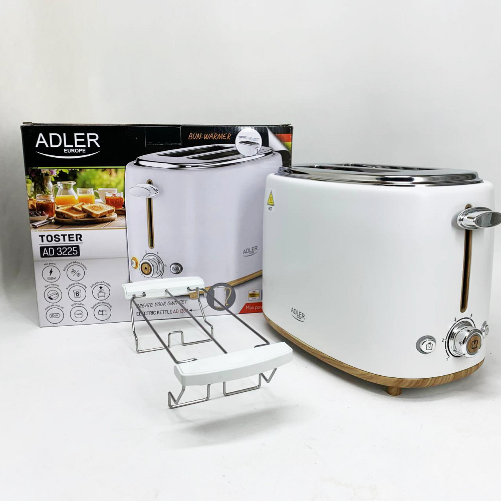Тостер з решіткою для булочок Adler AD 3225, 6 рівнів обсмажування 950Вт RC-81 Львів - фото 17