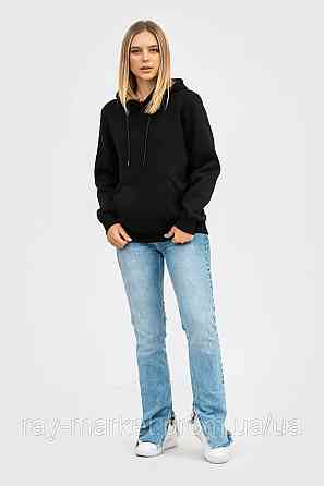 Худі базове утеплене Ray Basic жіноче чорне (U0401W-Black) Київ