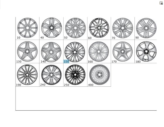 Mercedes-Benz  A1664013400 7X21 Комплект колісних дисків з датчиками тиску A0009050030 GL/GLS X166 Одеса