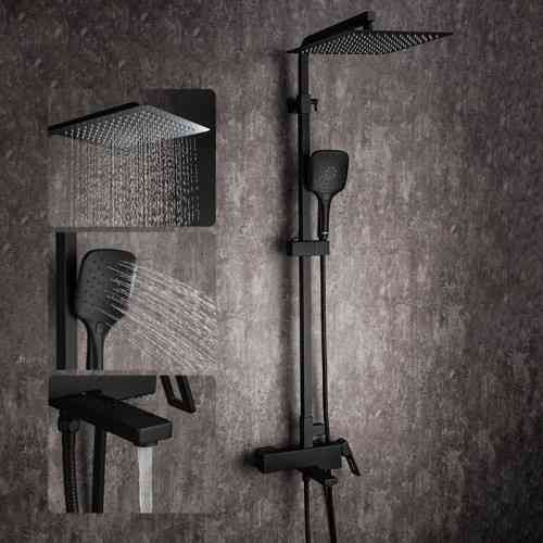 Душова система з виливом GAPPO G2417-6 чорна Київ