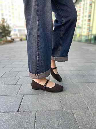 SEE SEVEN Балетки жіночі SEE SEVEN 1516 шоколадні (весна-осінь, замша натуральна) (5876) Коломия