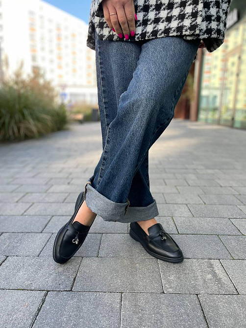 Лофери жіночі Notta bene чорні натуральна шкіра 37р.-24см. (5628) Коломия - фото 7