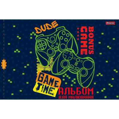 Альбом для малювання 1 вересня А4 скоба, з перфорацією, 28 аркушів (130492) Вінниця