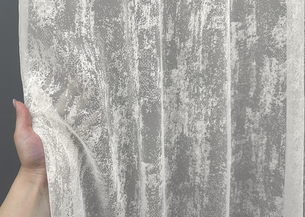 Тюль VR-Textil 1545т Мармур Жакард Молочний 350х270 см (42-0568) Киев - изображение 4