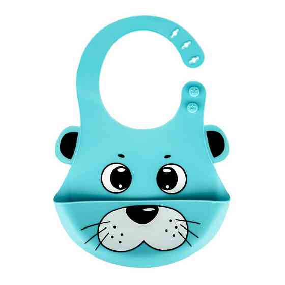 Слюнявчик силиконовый Zupo Crafts голубой Киев