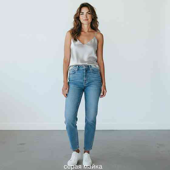 Шовкова майка на тонких бретельках Сірій XL/2XL Харків