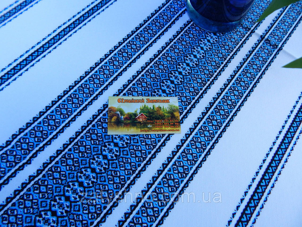 Скатерть синяя с вышивкой Киев - изображение 4