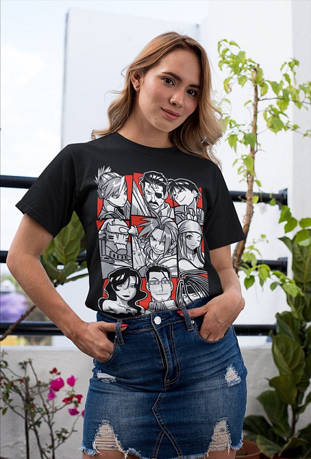 Футболка аниме Стальной алхимик оверсайз (S/M/L) Черний AnimeJ0328 Днепр - изображение 3