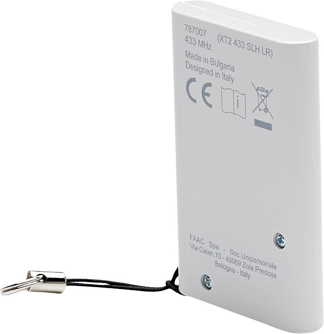 Пульт дистанционного управления FAAC XT2 433SLHLR 2 канала 433 МГц белый эргономичный Киев - изображение 2