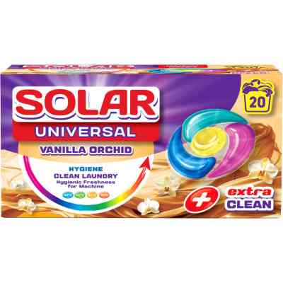 Капсулы для стирки Solar Household Universal Vanilla Orchid 20 шт. (4820269930261) Винница