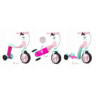 Самокат MoMi Elios 2 в 1 беговел Рожевий (ROBI00030) Вінниця