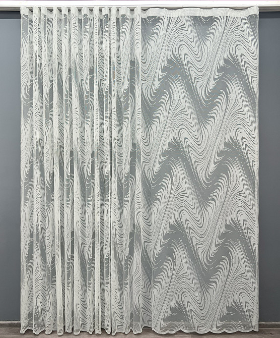 Тюль жаккард цвет молочный 1996т Киев - изображение 8