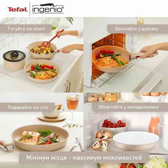 Набор сковородок Tefal Ingenio Delight 3 предмета (L7839043) ( Бежевий ) Харьков