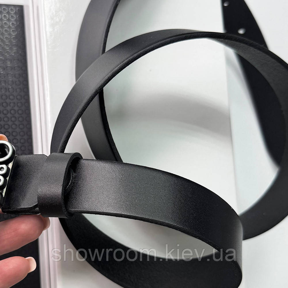 Жіночий брендовий шкіряний ремінь Loewe silver Київ - фото 3