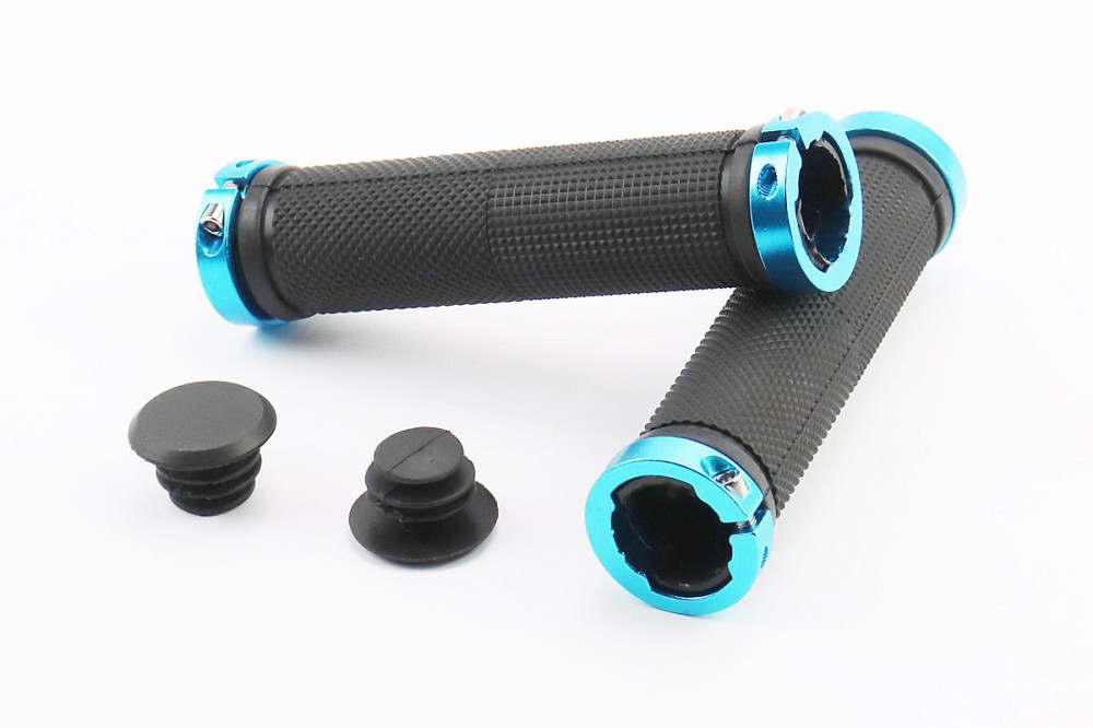 Ручки керма 130мм з затискачем Lock-On з двох сторін, чорно-сині FL-426 Киев - изображение 1