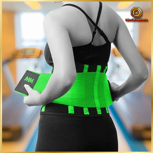 Пояс компресійний для і підтримки спини неопреновий MadMax MFA-277 Slimming belt Black/neon green розмір L Київ - фото 1