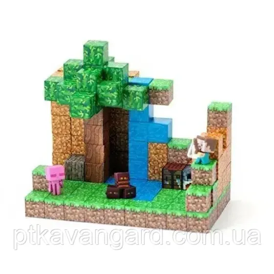 Магнітні блоки Minecraft водоспад 132 деталі / конструктор магнітні кубики Dream World LZCK 033 Хмельницький