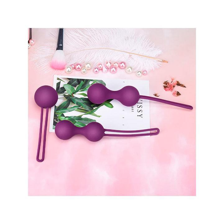 Набор силиконовых вагинальных шариков 3 шт. - Фиолетовый Винница - изображение 1