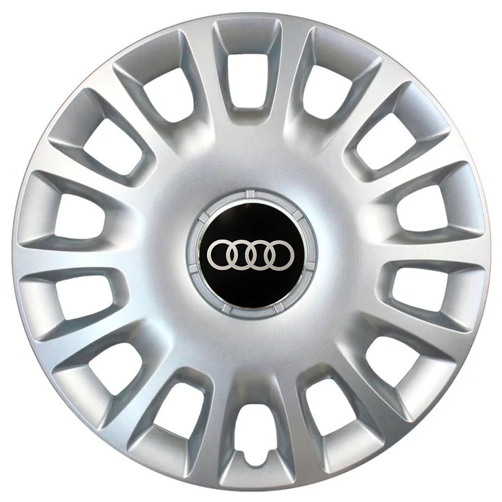 Автомобільні модельні ковпаки R13 Audi 109 4шт, SJS, сріблясті Київ - фото 1
