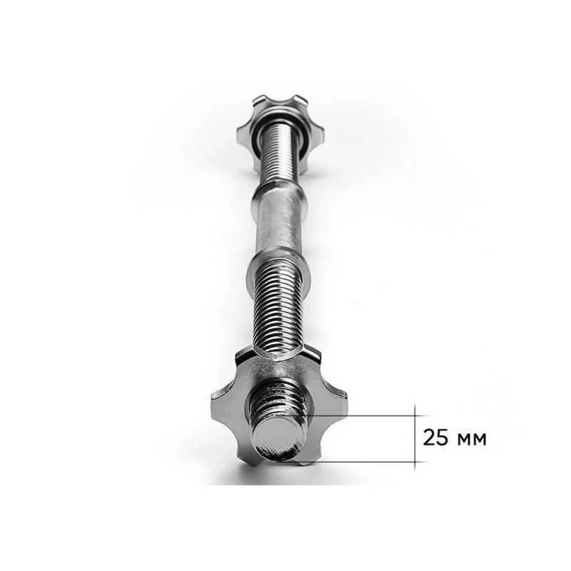 Гантельный гриф EasyFit EF-8047, 50 см, Ø 25 мм, хромированный Винница - изображение 3