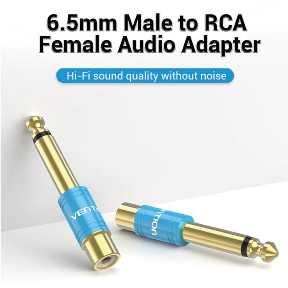 Адаптер Vention 6.35mm Male to RCA Female Audio Adapter Blue Aluminum Alloy Type (VDD-C03) Київ - фото 4