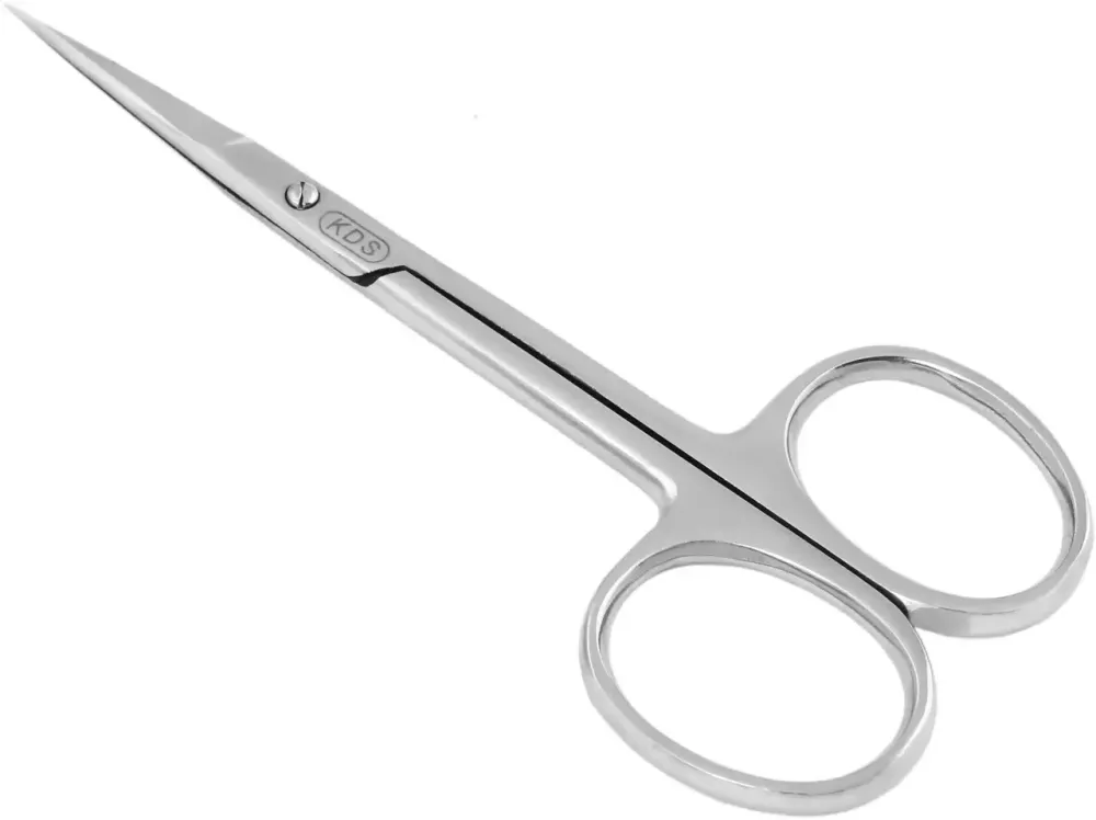 Ножницы маникюрные КDS для удаления кутикул серебро ровные Киев - изображение 1