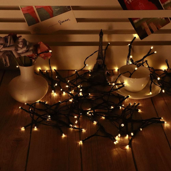 Солнечная LED-гирлянда Alvinlite 12,7 м 100 LED, 3000K теплый белый свет, для сада и террасы Киев