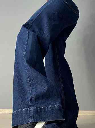 Джинси жіночі Mikaletta G-10 wide leg палаццо кльош з манжетом темно-сині, темно-синій, 28, 28, 76 см, 109 см Київ